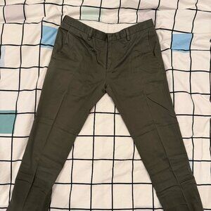 Topman Slim Fit Pants — Army Green / Khaki (32x30)